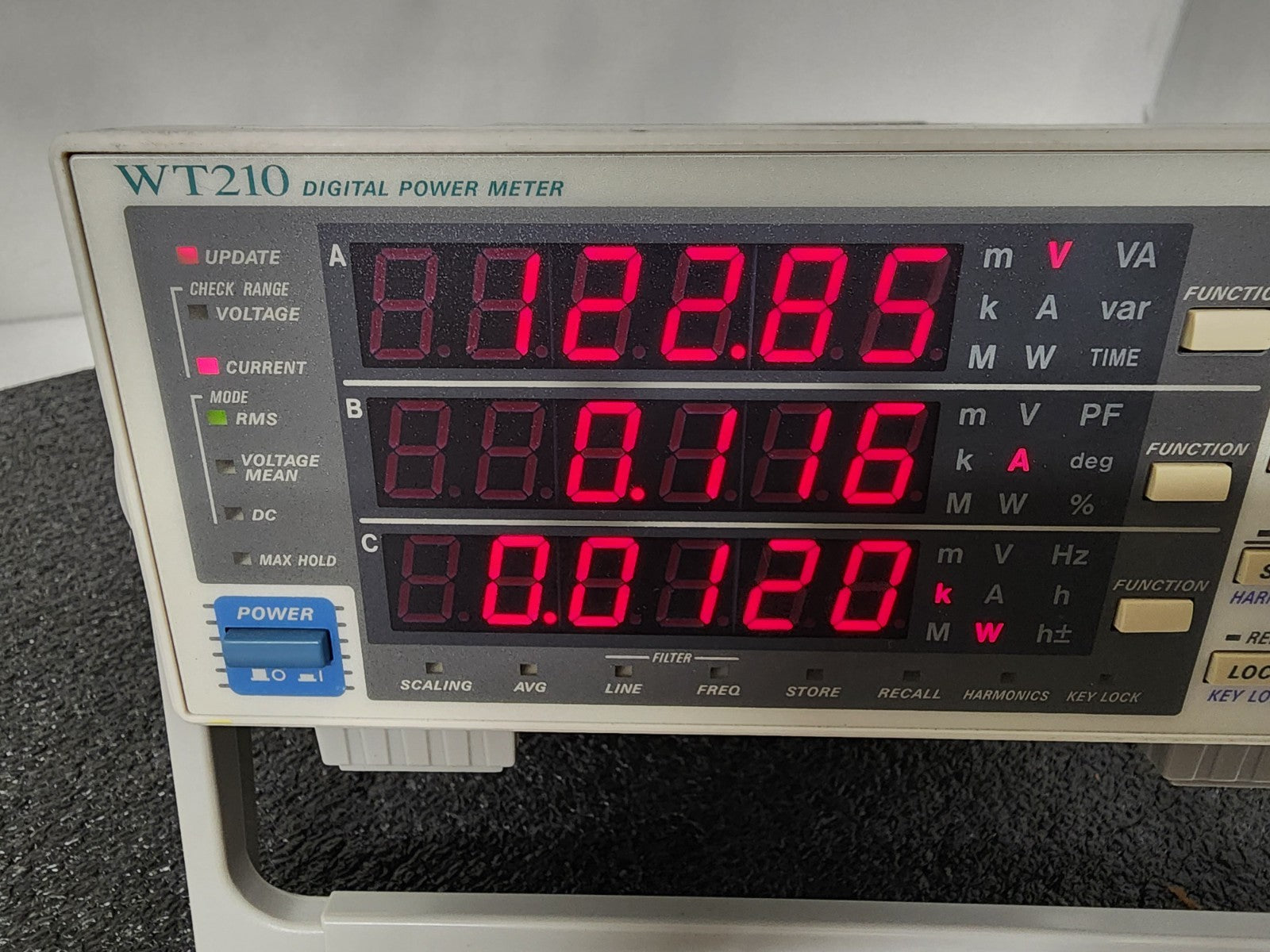Yokogawa WT210 Benchtop Digital Power Meter 760401-D/C1 SPEC AC Line Analyzer