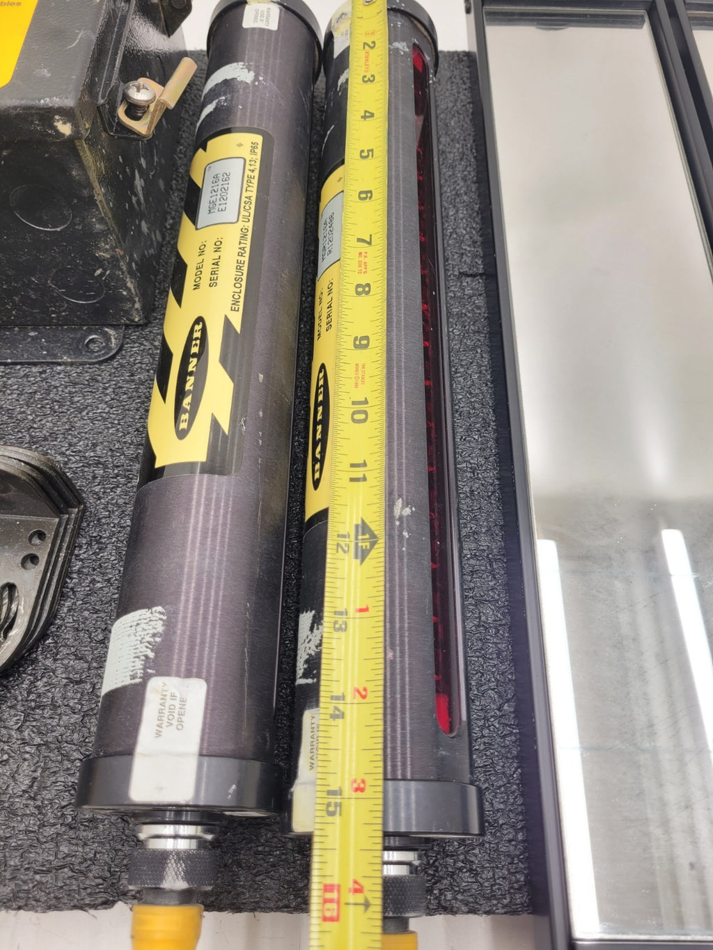 BANNER MGCA-4A Machine-Guard Control Box Light Curtain MGR1216A MGE1216A Mirrors