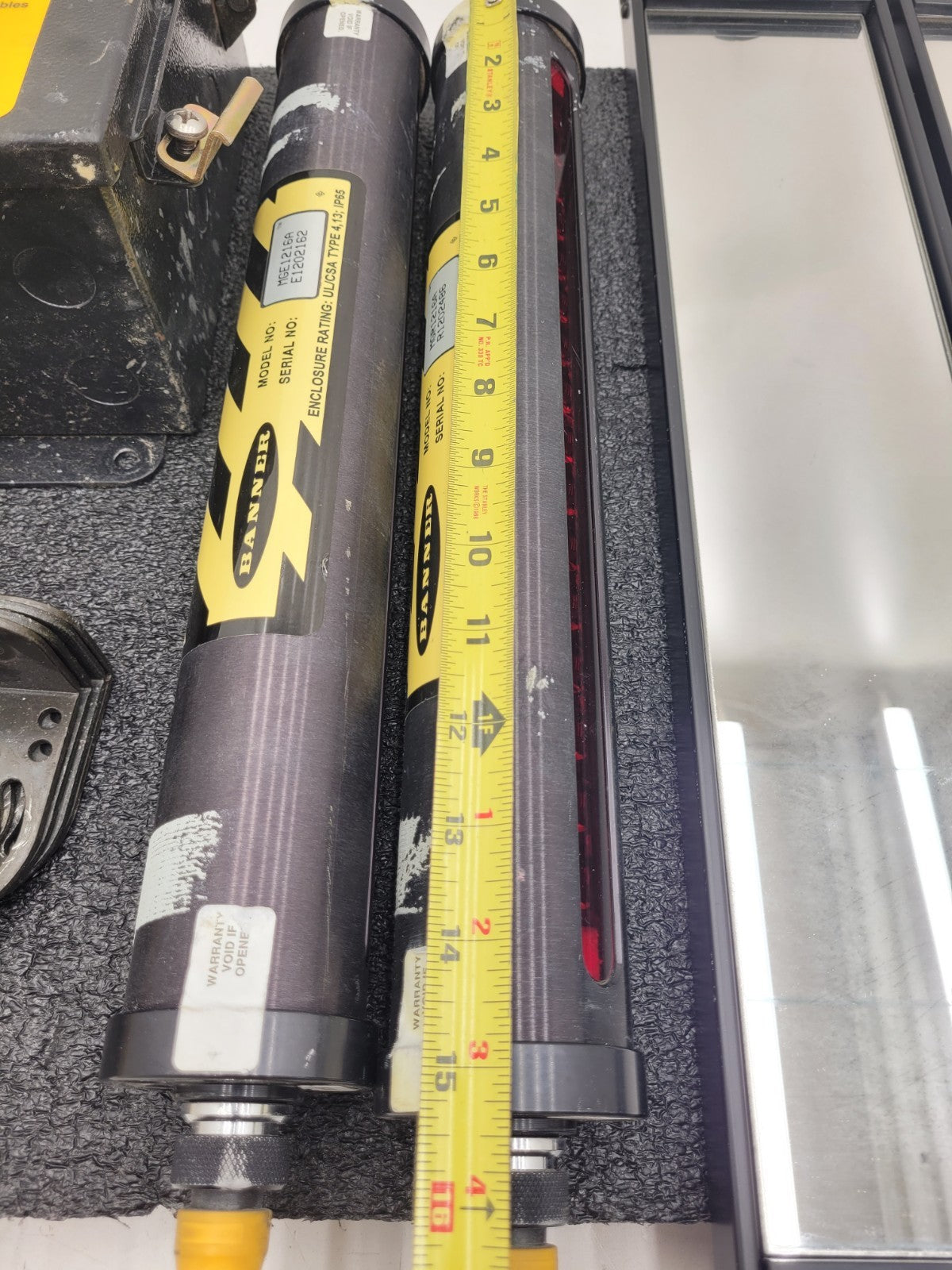 BANNER MGCA-4A Machine-Guard Control Box Light Curtain MGR1216A MGE1216A Mirrors