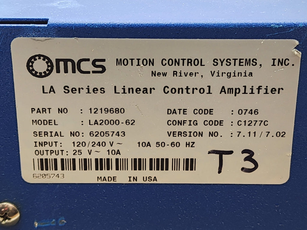 Professional Instruments 6556 Air Bearing Spindle Tested Spins Controller W