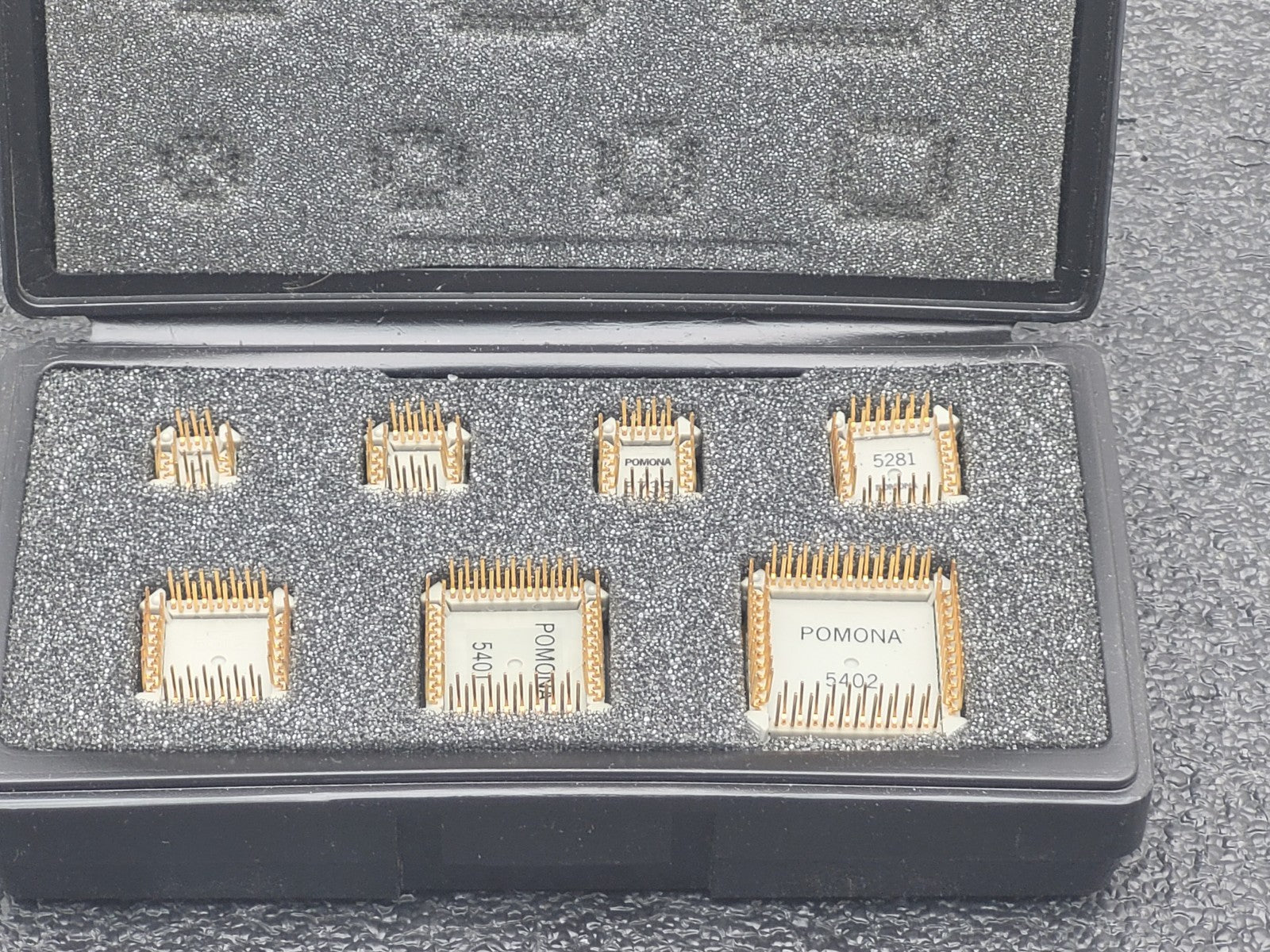 ITT Pomona 5515A PLCC Clip Kit Set Of 7 Socket Chip 20 28 32 44 52 68 84 Pins