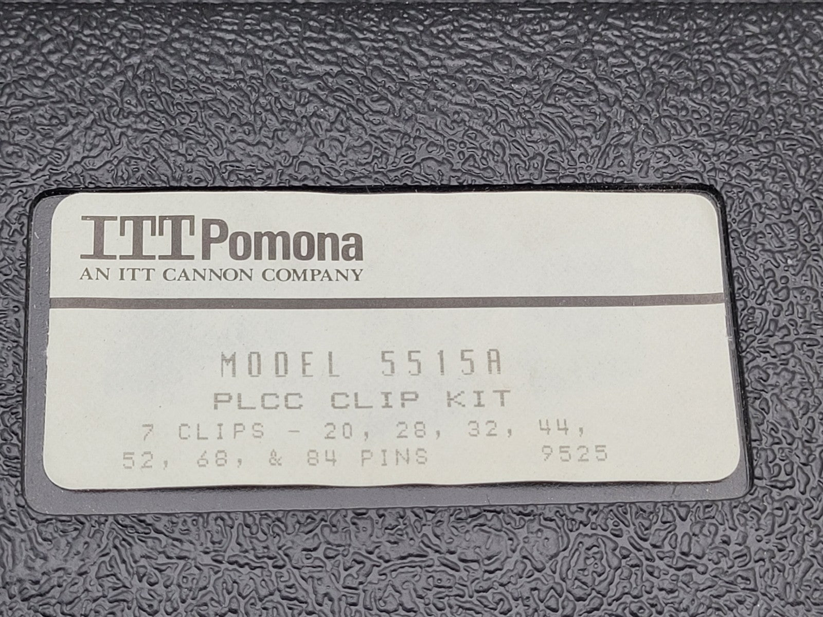 ITT Pomona 5515A PLCC Clip Kit Set Of 7 Socket Chip 20 28 32 44 52 68 84 Pins