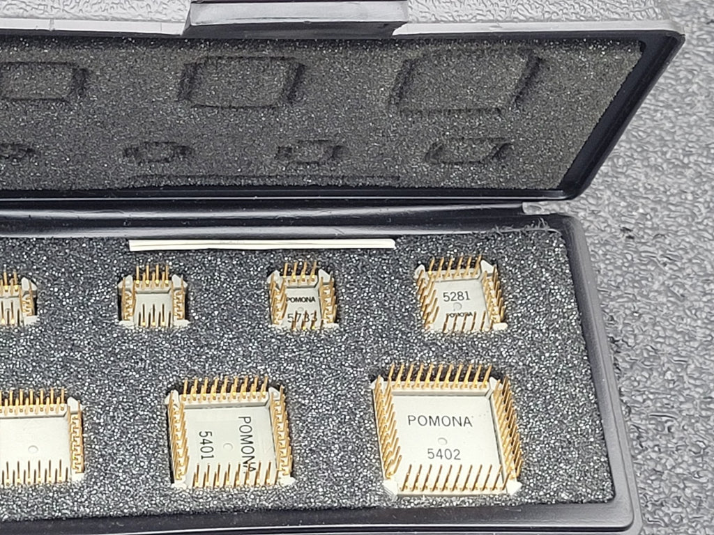 ITT Pomona 5515A PLCC Clip Kit Set Of 7 Socket Chip 20 28 32 44 52 68 84 Pins