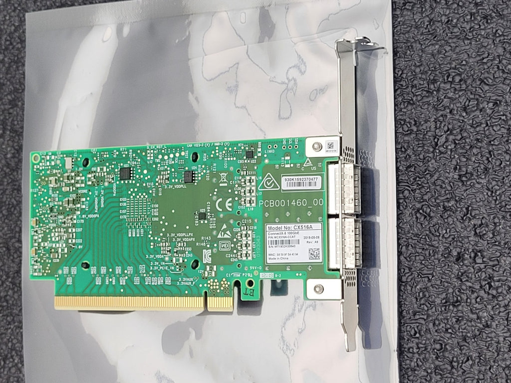 Mellanox CX516A 100GbE QSFP28 Dual Port ConnectX-5 PCIe x16 Adapter Full Height