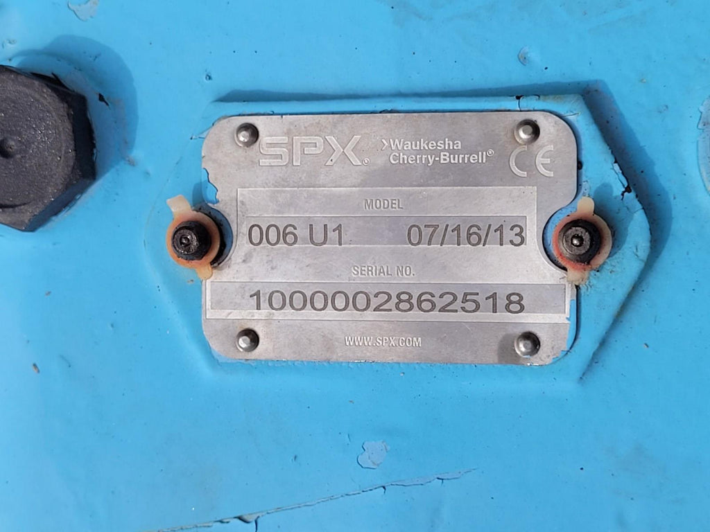 Waukesha Cherry Burrell SPX-Flow Universal 006 U1 Positive Displacement Pump PDD