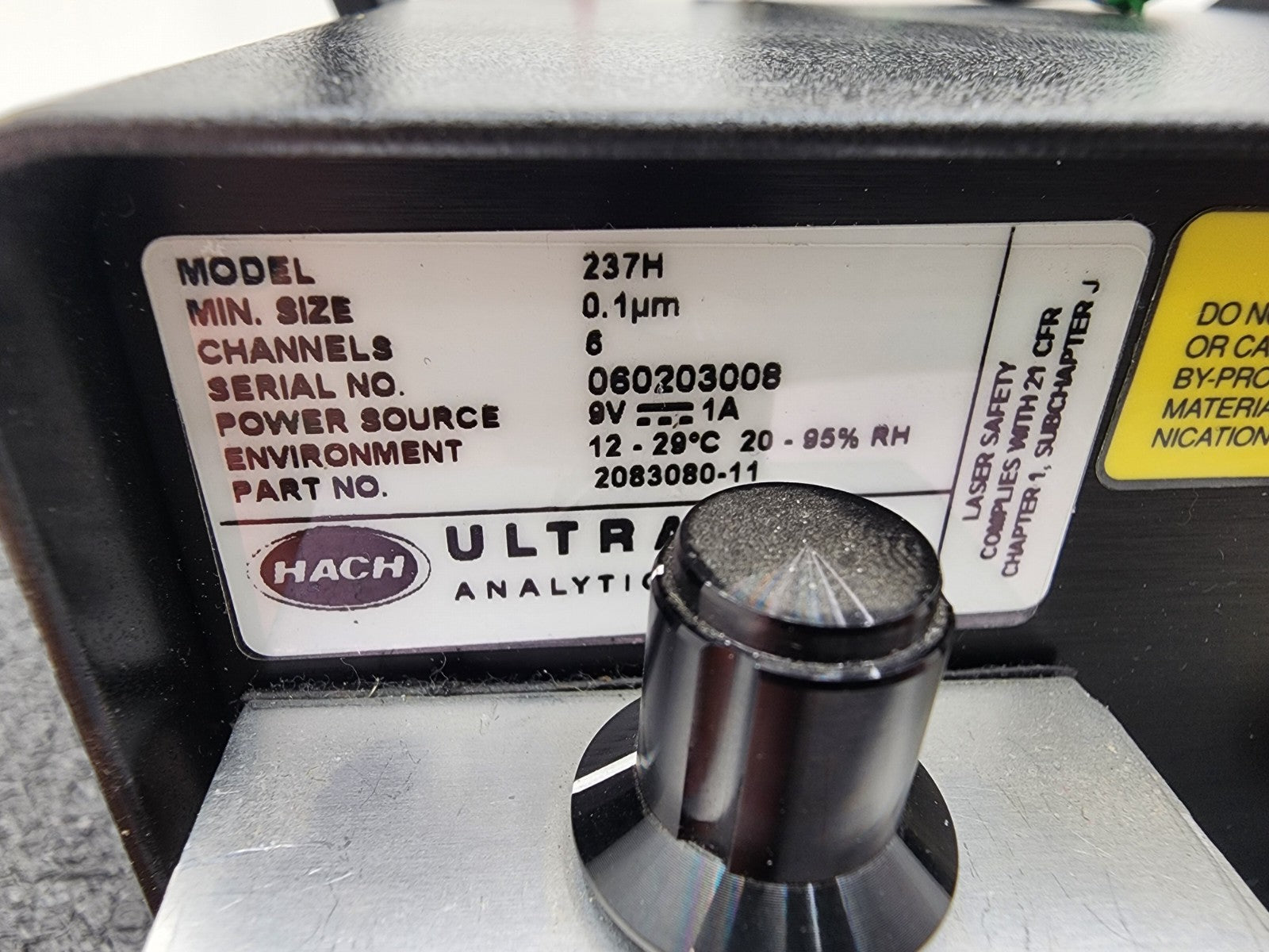 Hach MetOne Laser Particle Counter 237A  (No Power Adapter) Parts or Repair