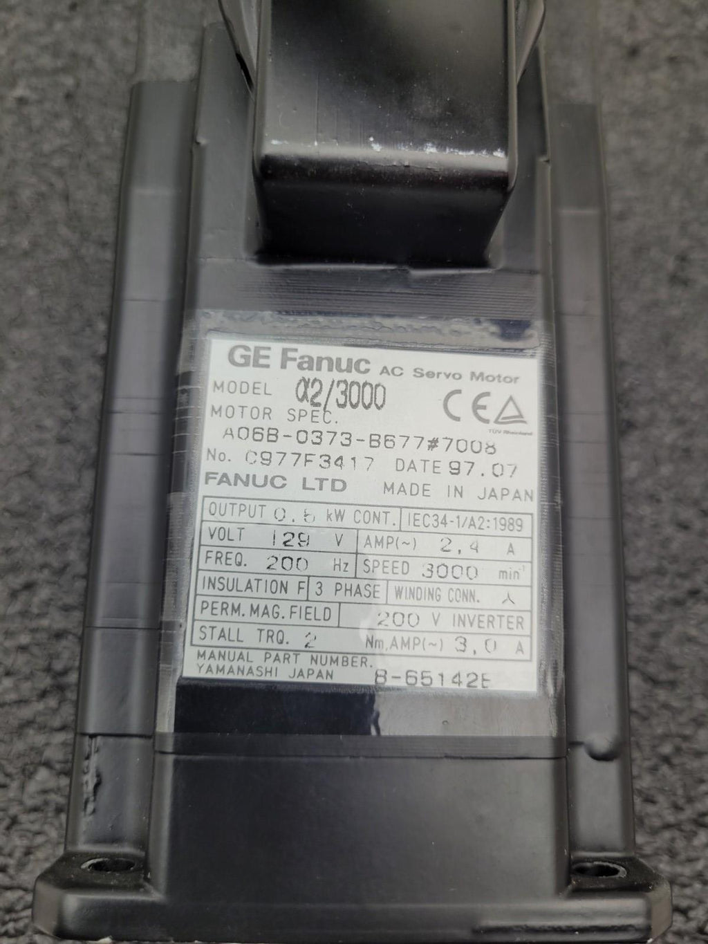 GE Fanuc A2/3000 A06B-0373-B677#7008 A06B0373B6777008 AC Servo Motor