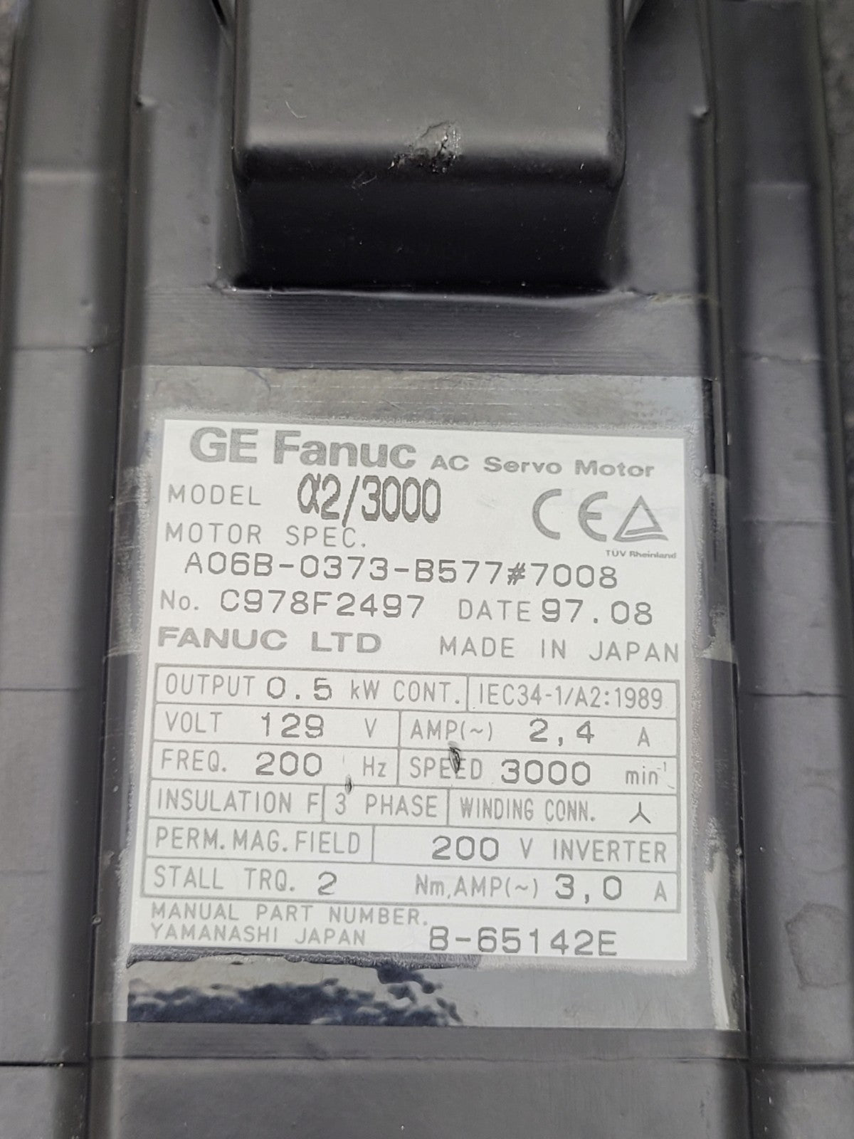GE Fanuc AC Servo Motor A06B-0373-B577#7008  A06B0373B5777008 [A]