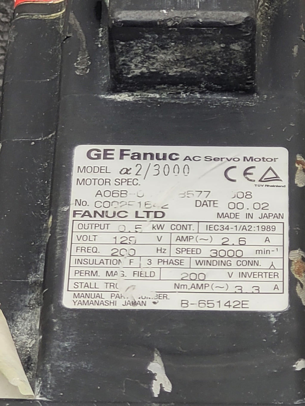 GE Fanuc AC Servo Motor A06B-0373-B577#7008  A06B0373B5777008 [B]