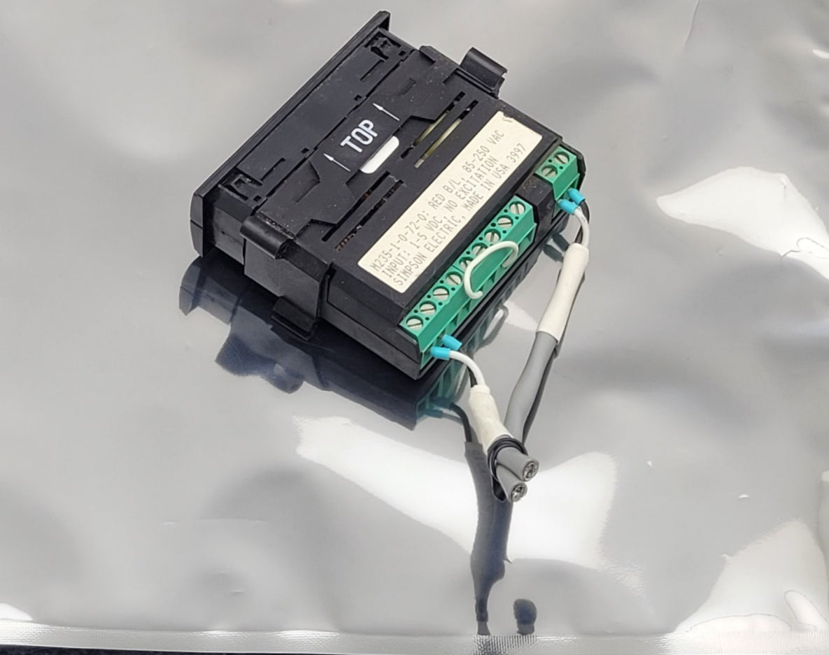 SIMPSON Panel Meter Single Line Red B/L M235-1-0-72-0 250VAC 85-250VAC 1-5VDC