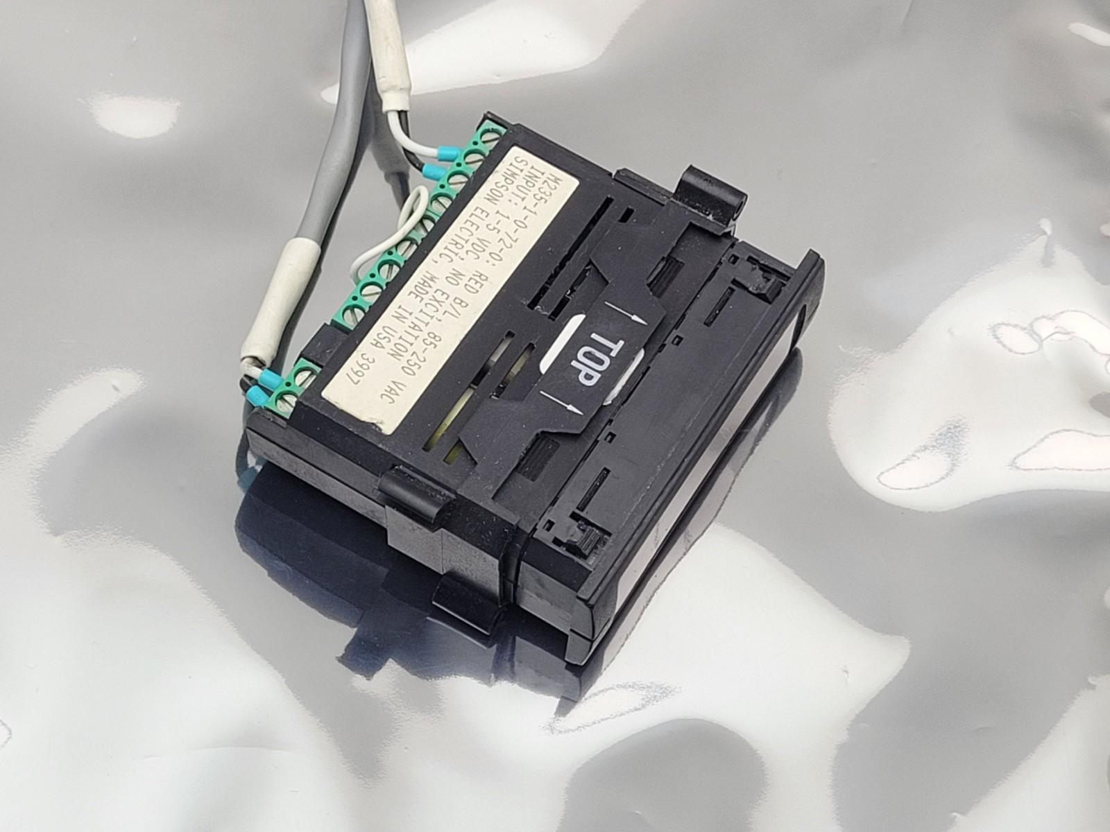 SIMPSON Panel Meter Single Line Red B/L M235-1-0-72-0 250VAC 85-250VAC 1-5VDC