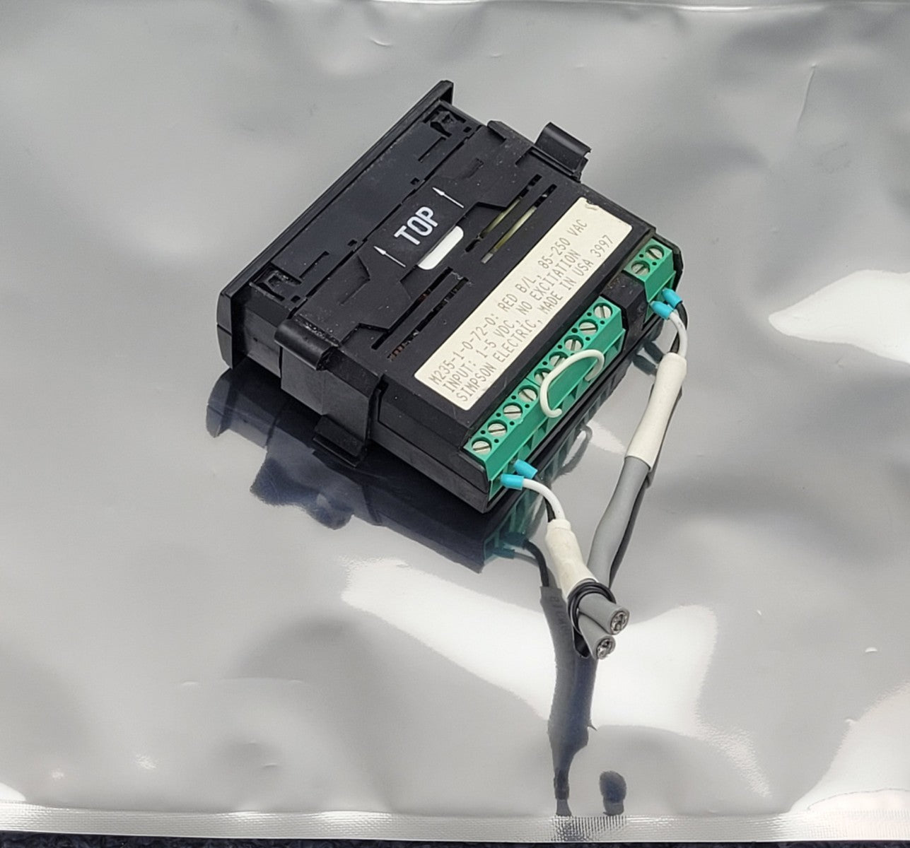 SIMPSON Panel Meter Single Line Red B/L M235-1-0-72-0 250VAC 85-250VAC 1-5VDC