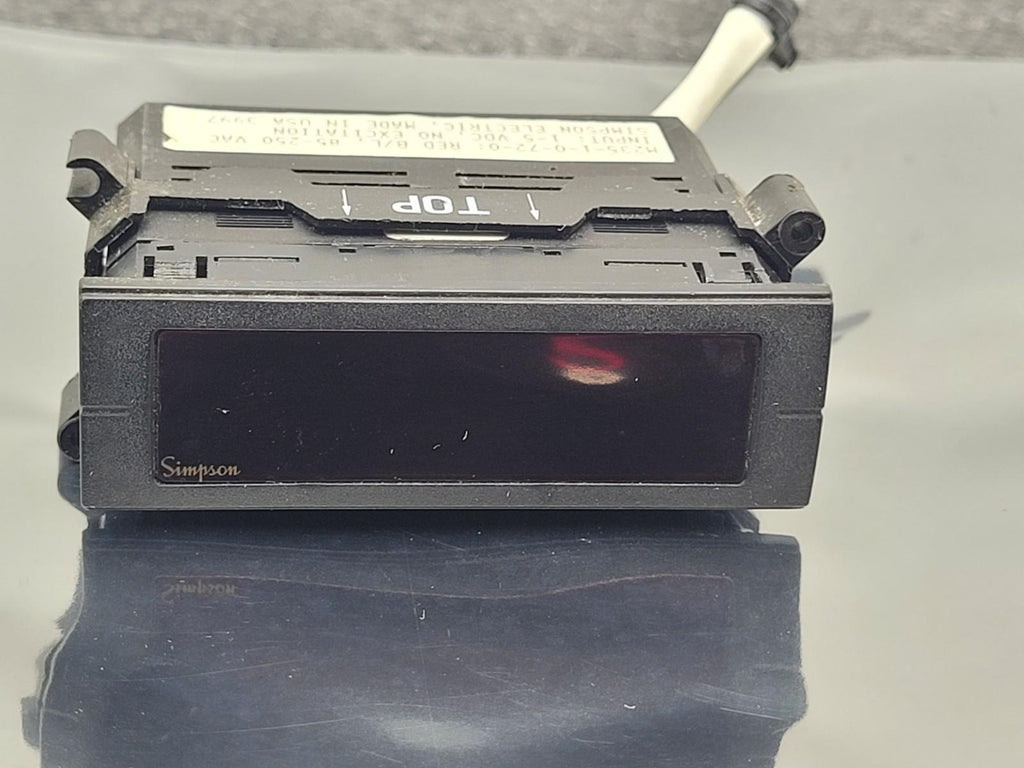 SIMPSON Panel Meter Single Line Red B/L M235-1-0-72-0 250VAC 85-250VAC 1-5VDC