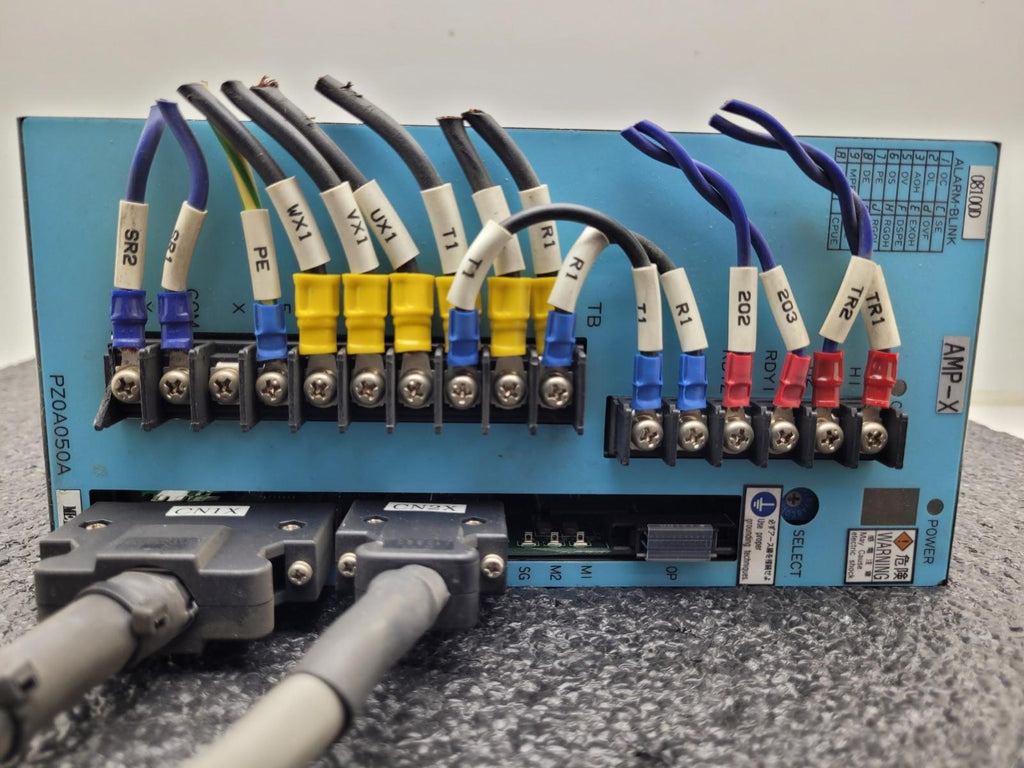 SANYO DENKI AC SERVOMOTOR P5, P50B08100DXS27 / PZ0A050AME1S00 Servo Amplifier PZ