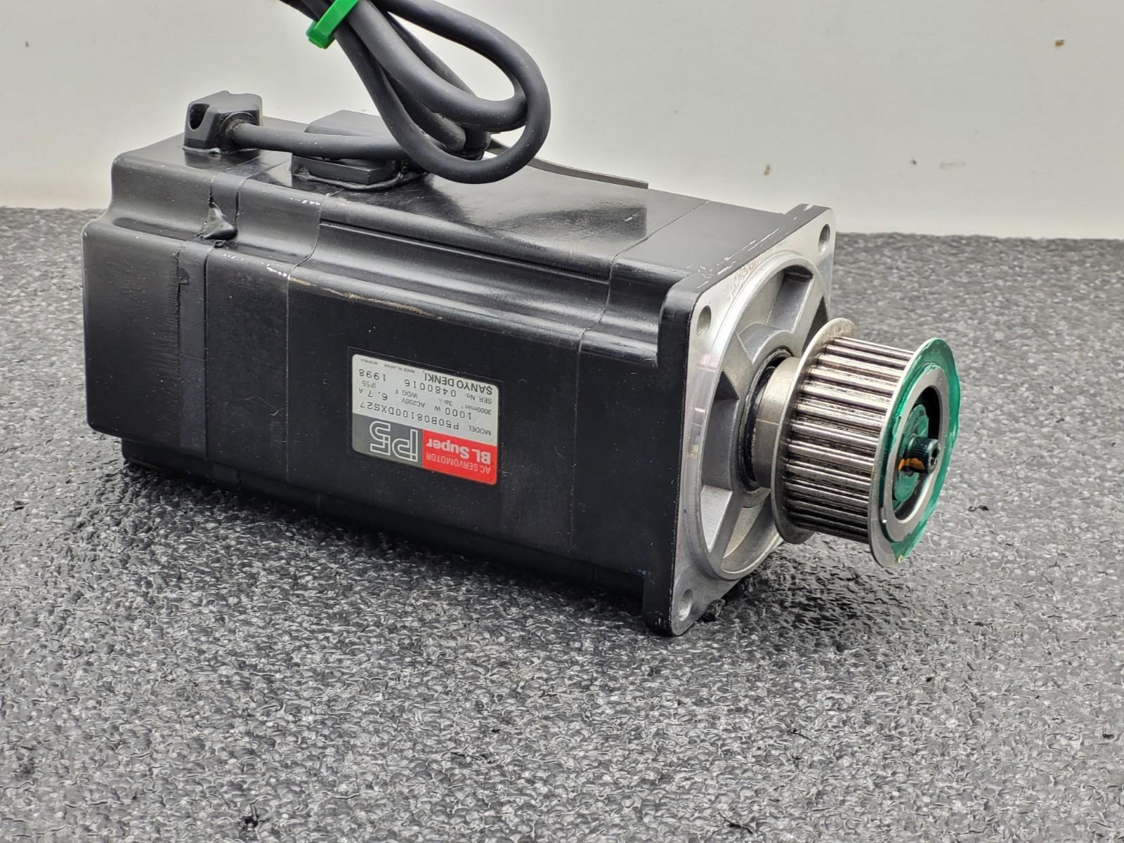 SANYO DENKI AC SERVOMOTOR P5, P50B08100DXS27 / PZ0A050AME1S00 Servo Amplifier PZ