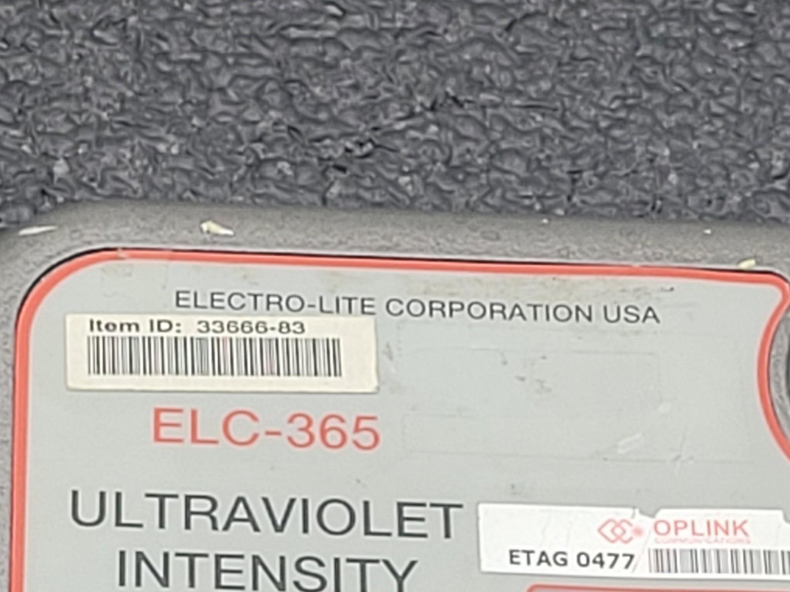 ELC-365 ULTRAVIOLET INTENSITY METER  SENSOR HEAD powers up