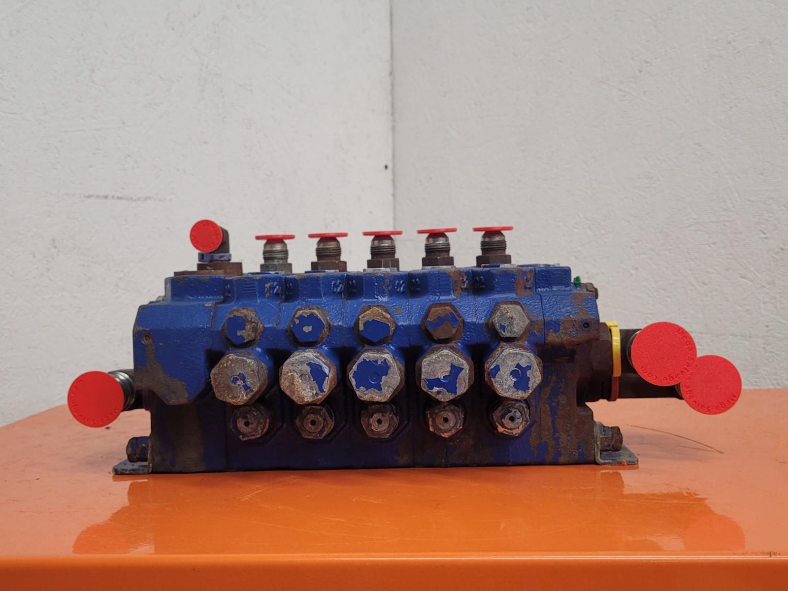 Parker Pulsar? Hydraulic Modular Stackable 5 Valve Stack 2-Way Manual + Solenoid