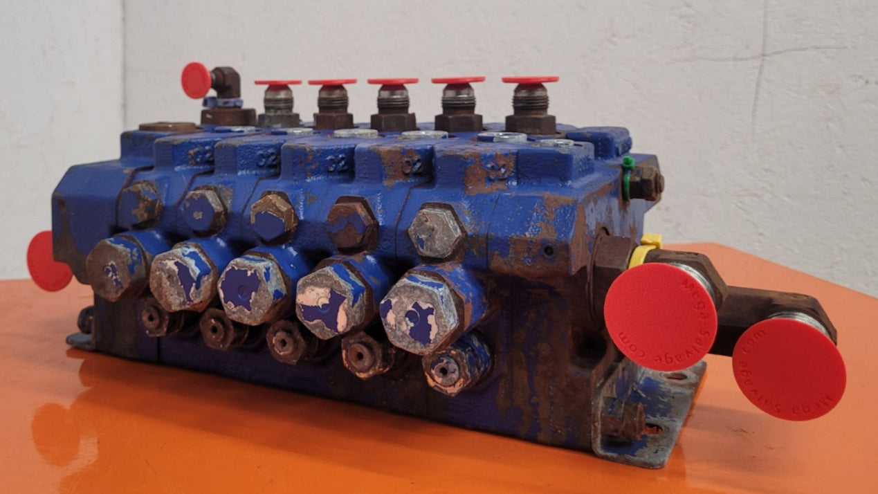Parker Pulsar? Hydraulic Modular Stackable 5 Valve Stack 2-Way Manual + Solenoid