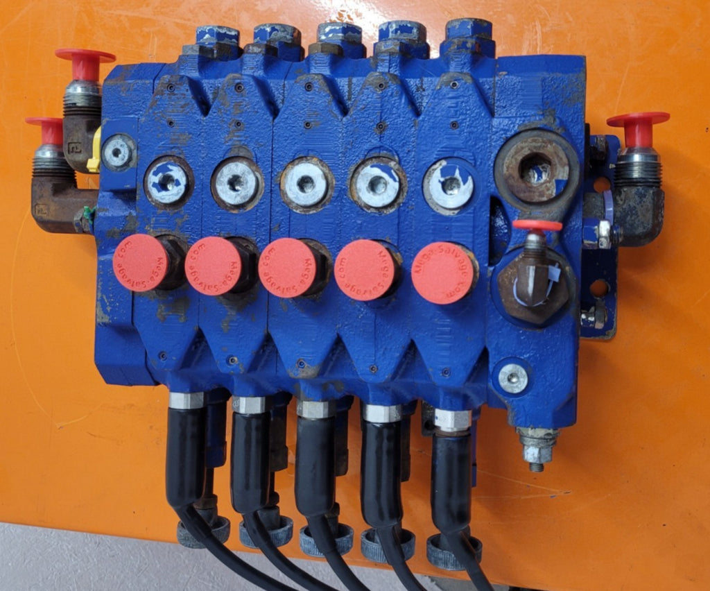 Parker Pulsar? Hydraulic Modular Stackable 5 Valve Stack 2-Way Manual + Solenoid