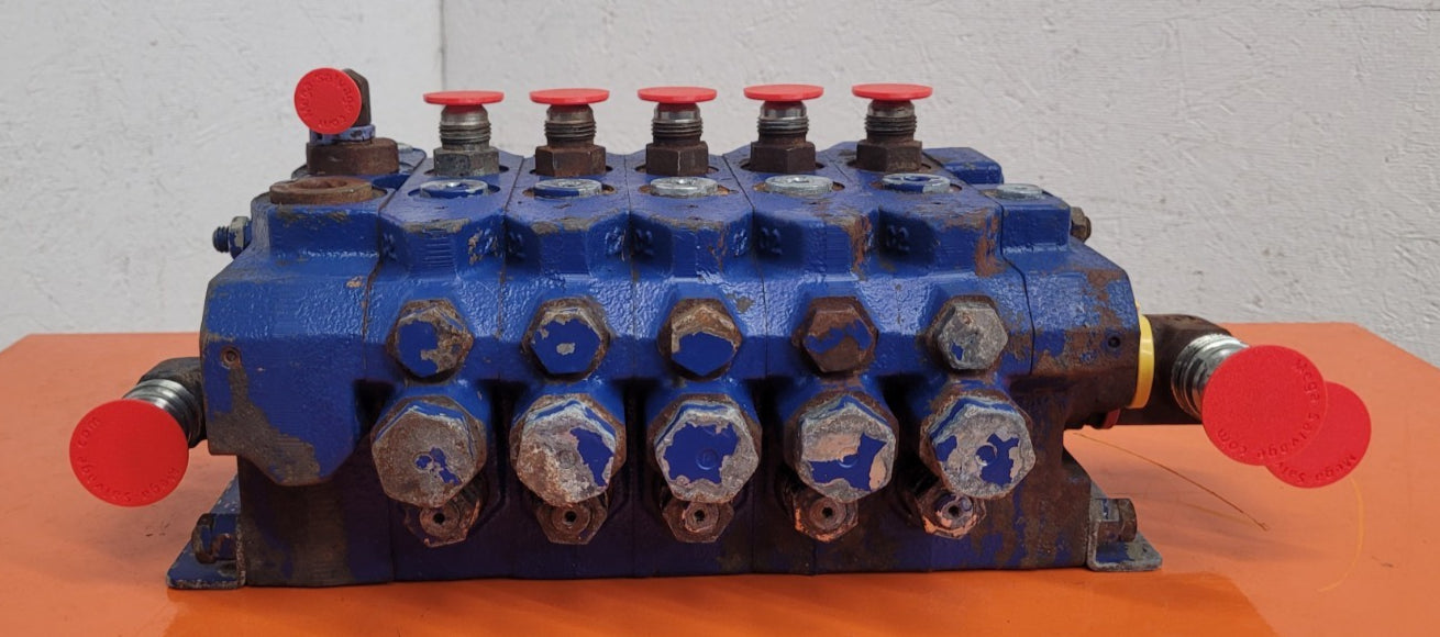 Parker Pulsar? Hydraulic Modular Stackable 5 Valve Stack 2-Way Manual + Solenoid