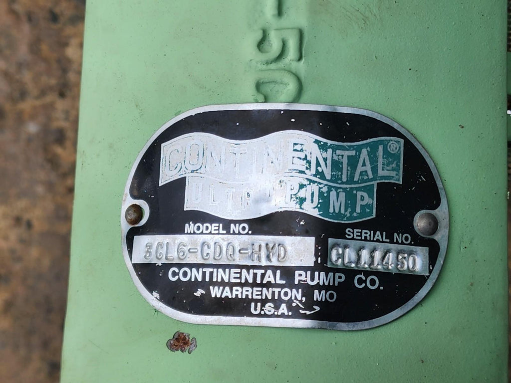 Continental Ultra Pump Progressive SST Positive Displacement 3CL6-CDQ-HYD PDP C