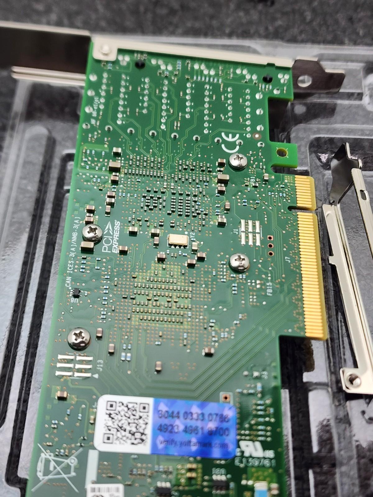 Intel X710-T4 Quad Port 10Gb Ethernet Converged Network Adapter Both Brackets