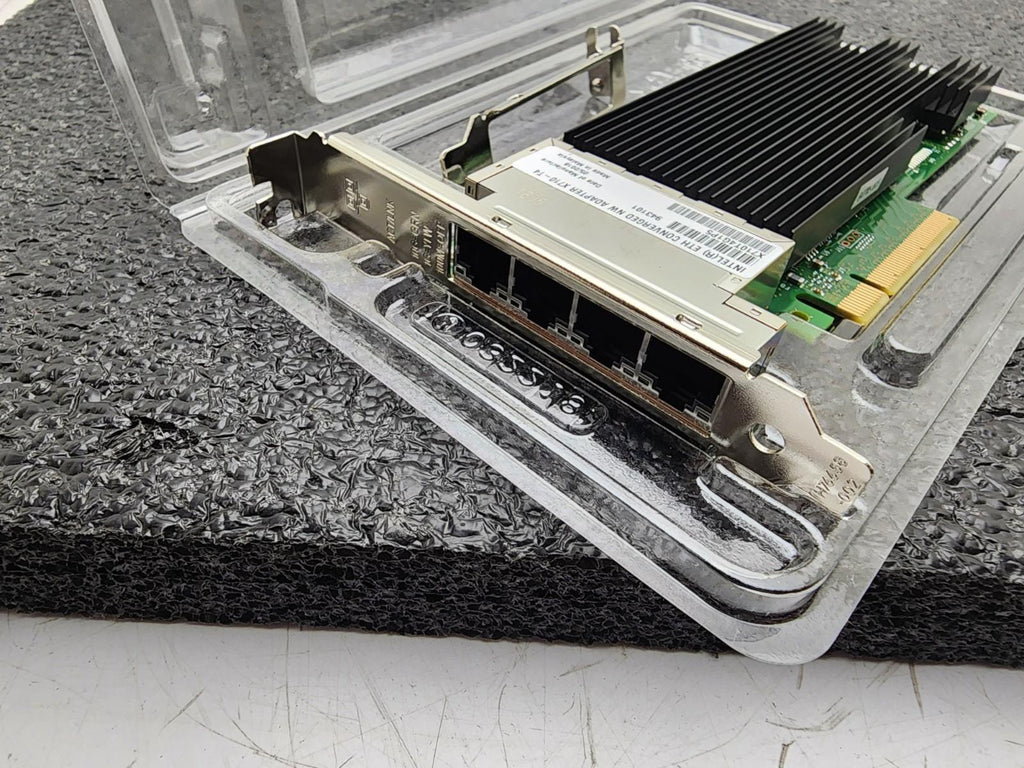 Intel X710-T4 Quad Port 10Gb Ethernet Converged Network Adapter Both Brackets