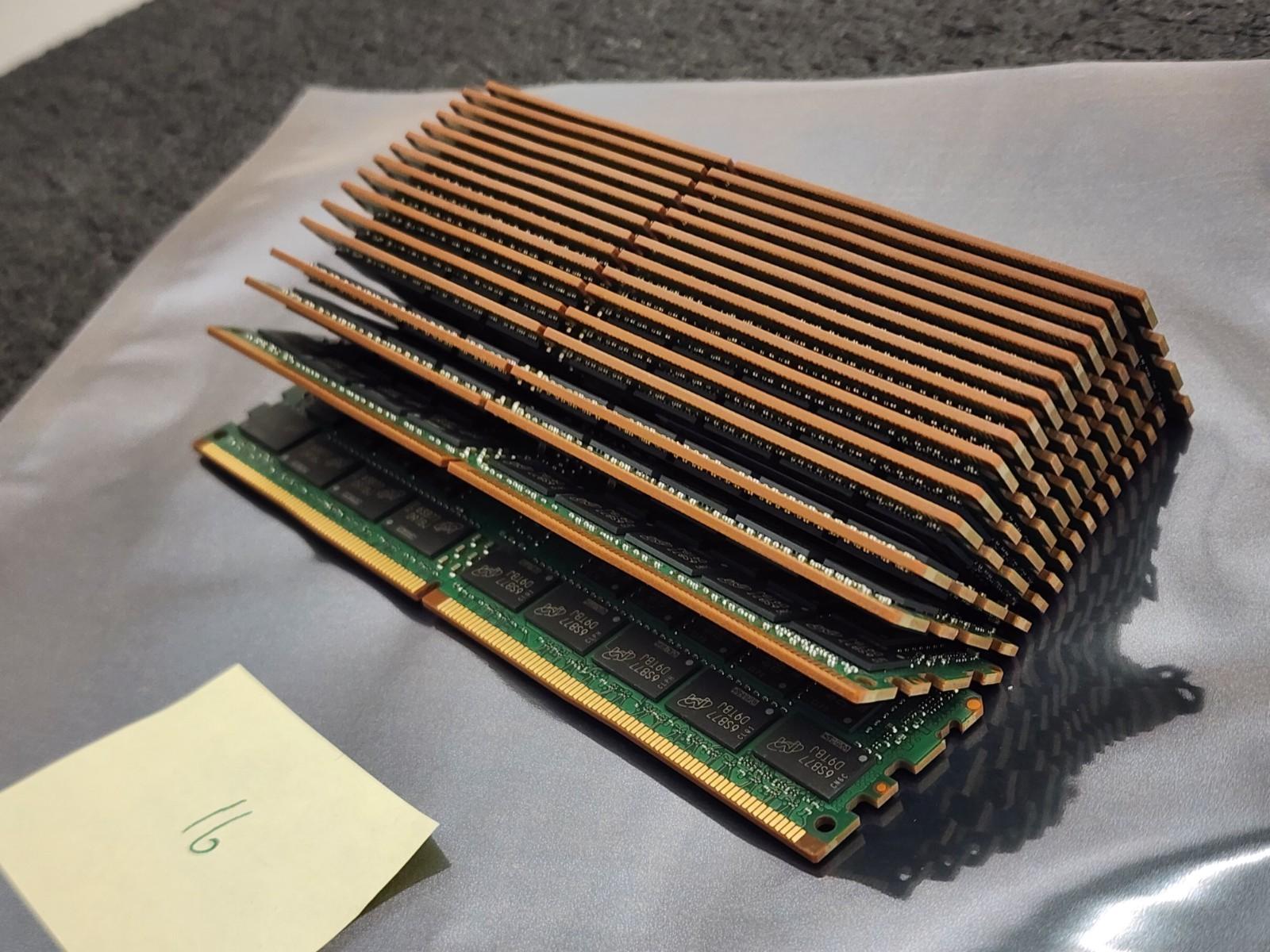 16x Micron 32gb PC4-2400T 2Rx4 DDR4 ECC Server Memory MTA36ASF4G72PZ-2G3B1IK