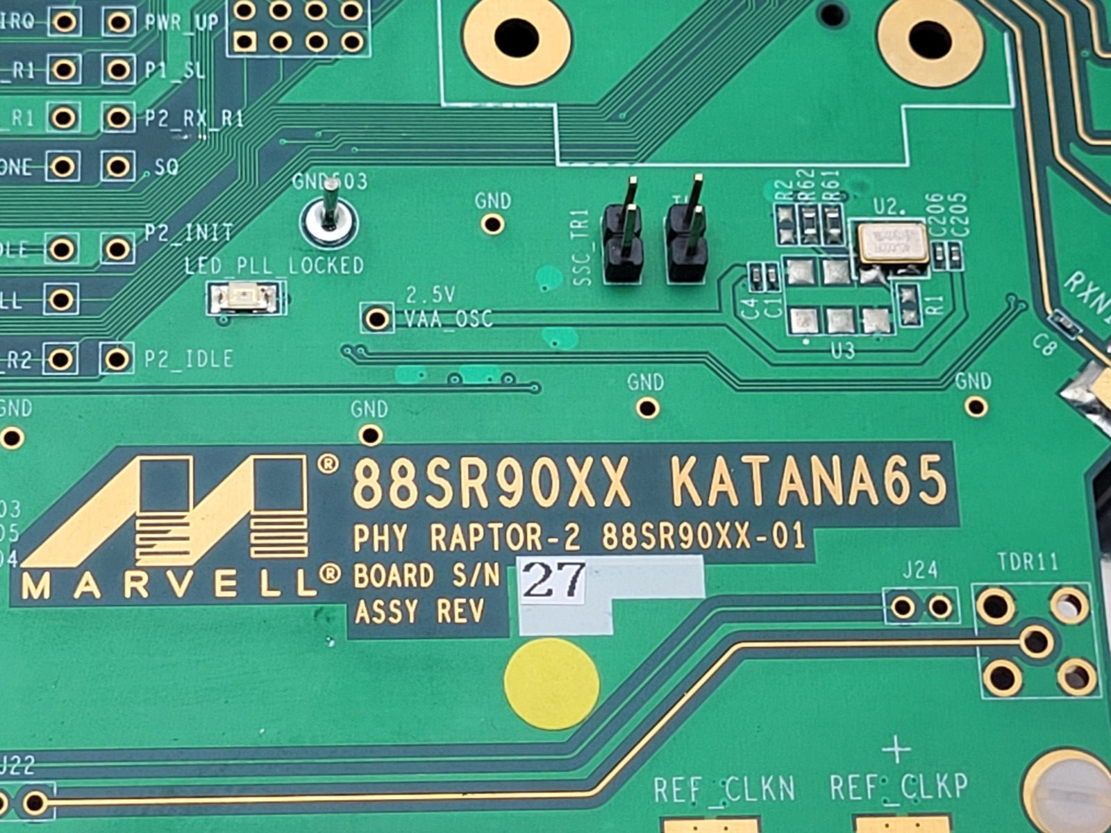 Marvell PHY Raptor2 MB F1 Modular Development Board 88SR90XX Katana65 Yamaichi