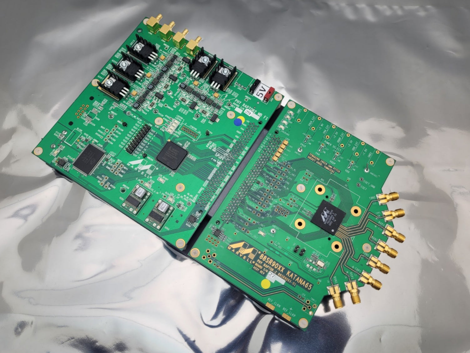 Marvell PHY Raptor2 MB F1 Modular Development Board 88SR90XX Katana65 Yamaichi