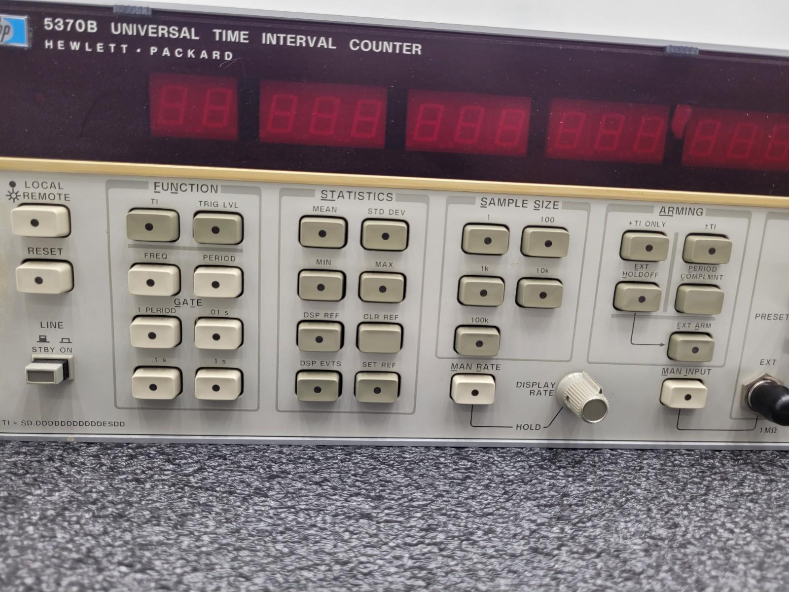 HP 5370B Precision Time-Interval Universal Counter 0.1 Hz to 100 MHz