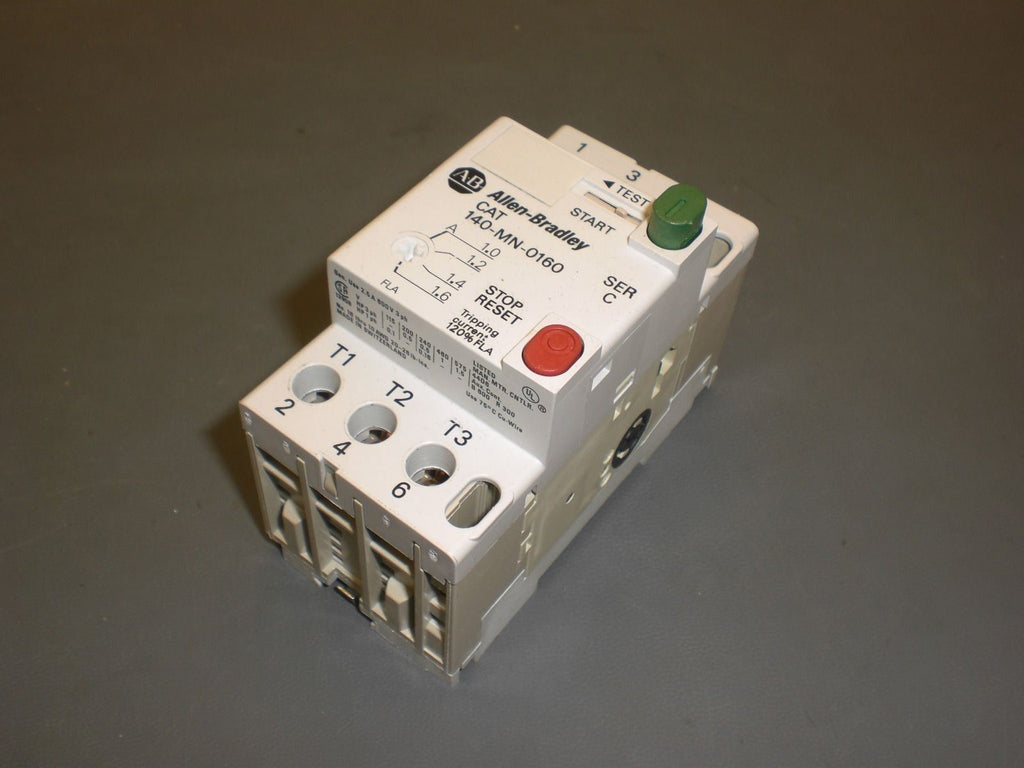 Allen Bradley 140-MN-0160 Motor Starter, 600V, 2.5A, 3-PH
