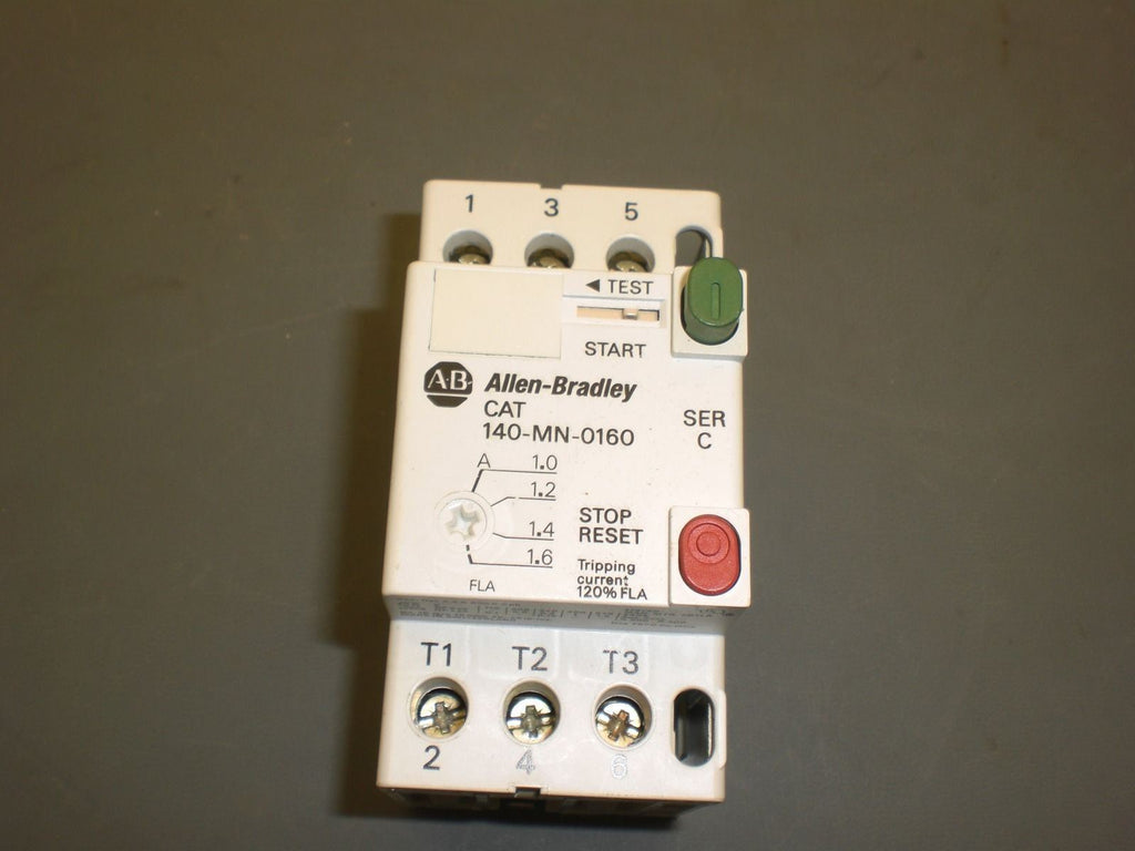 Allen Bradley 140-MN-0160 Motor Starter, 600V, 2.5A, 3-PH