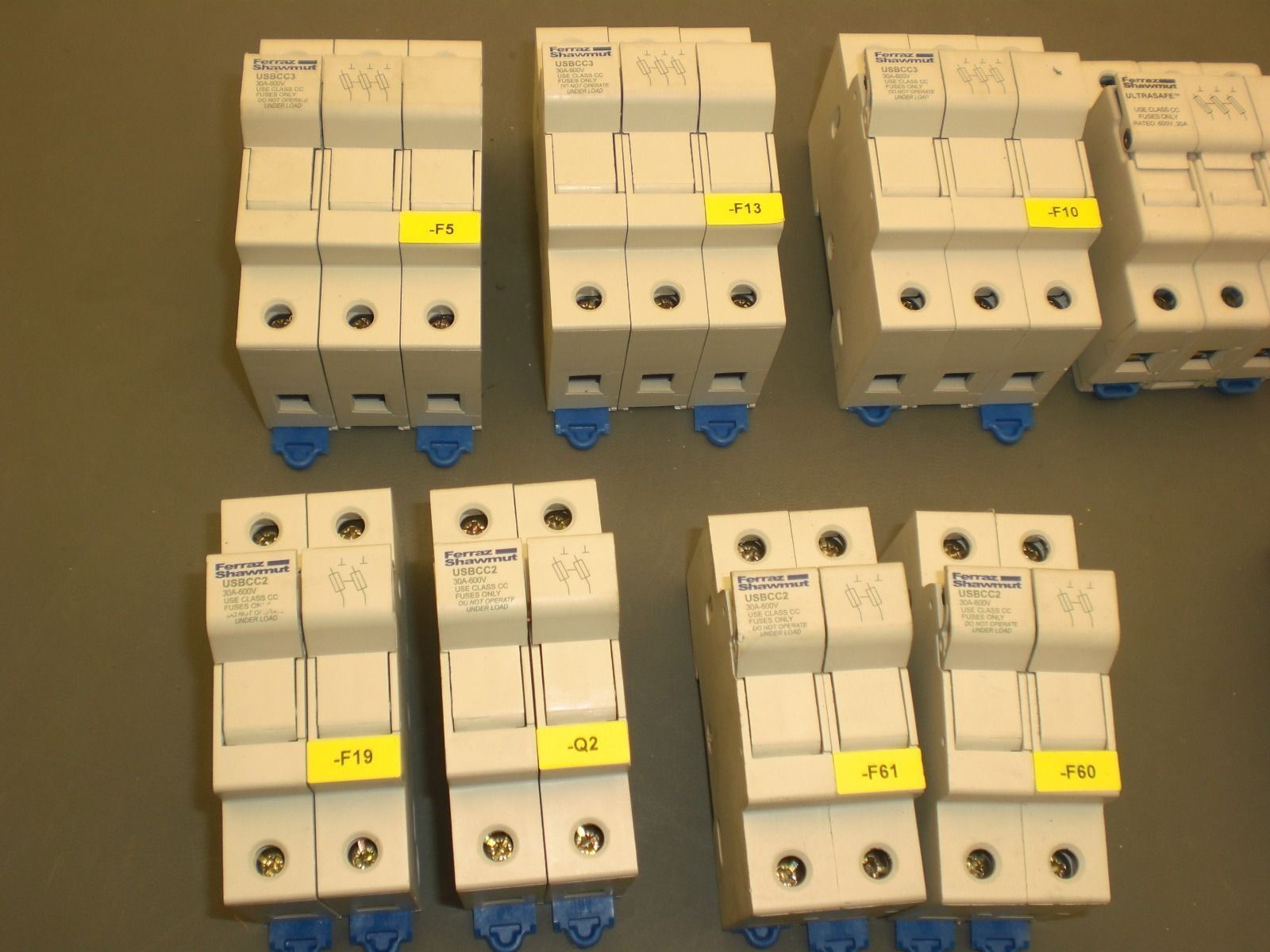 Ferraz Shawmut Ultrasafe & Modulo Star Fuse Holders - Lot of 13