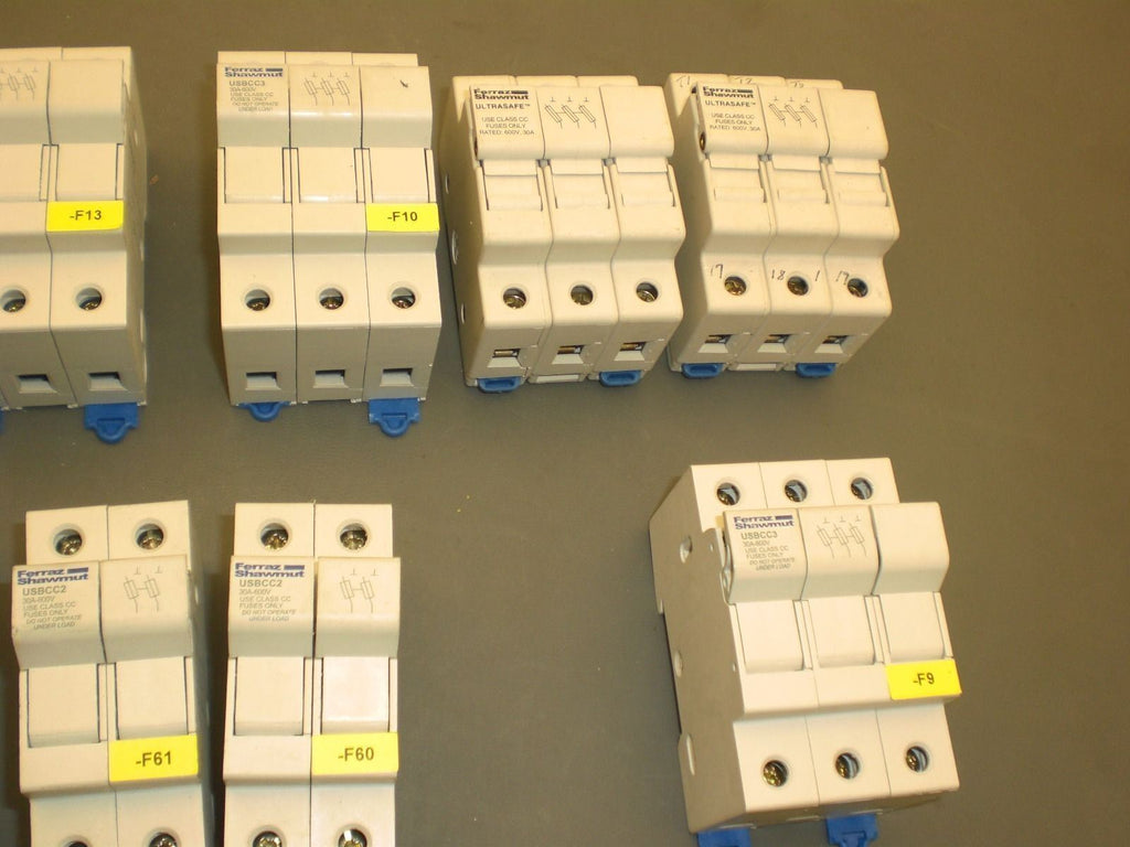 Ferraz Shawmut Ultrasafe & Modulo Star Fuse Holders - Lot of 13