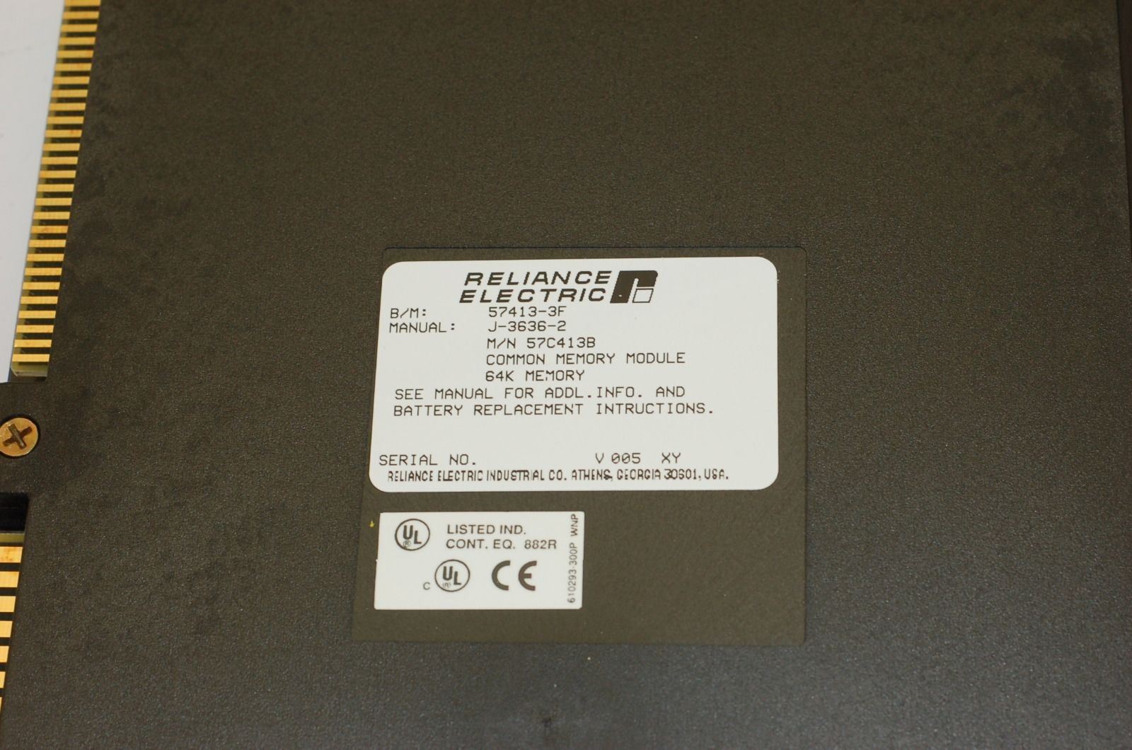 Reliance Electric 57C413B Common Memory Module, 64K Memory
