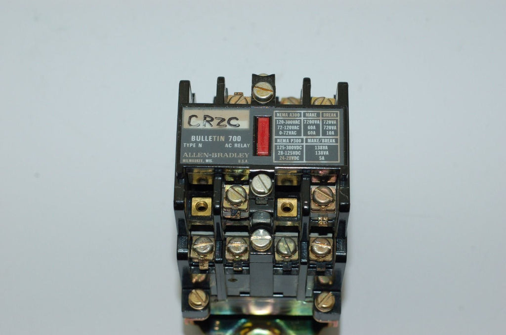 Allen Bradley 700DC-N600A1 AC Control Relay 10A Contact Rating 120VAC Coil
