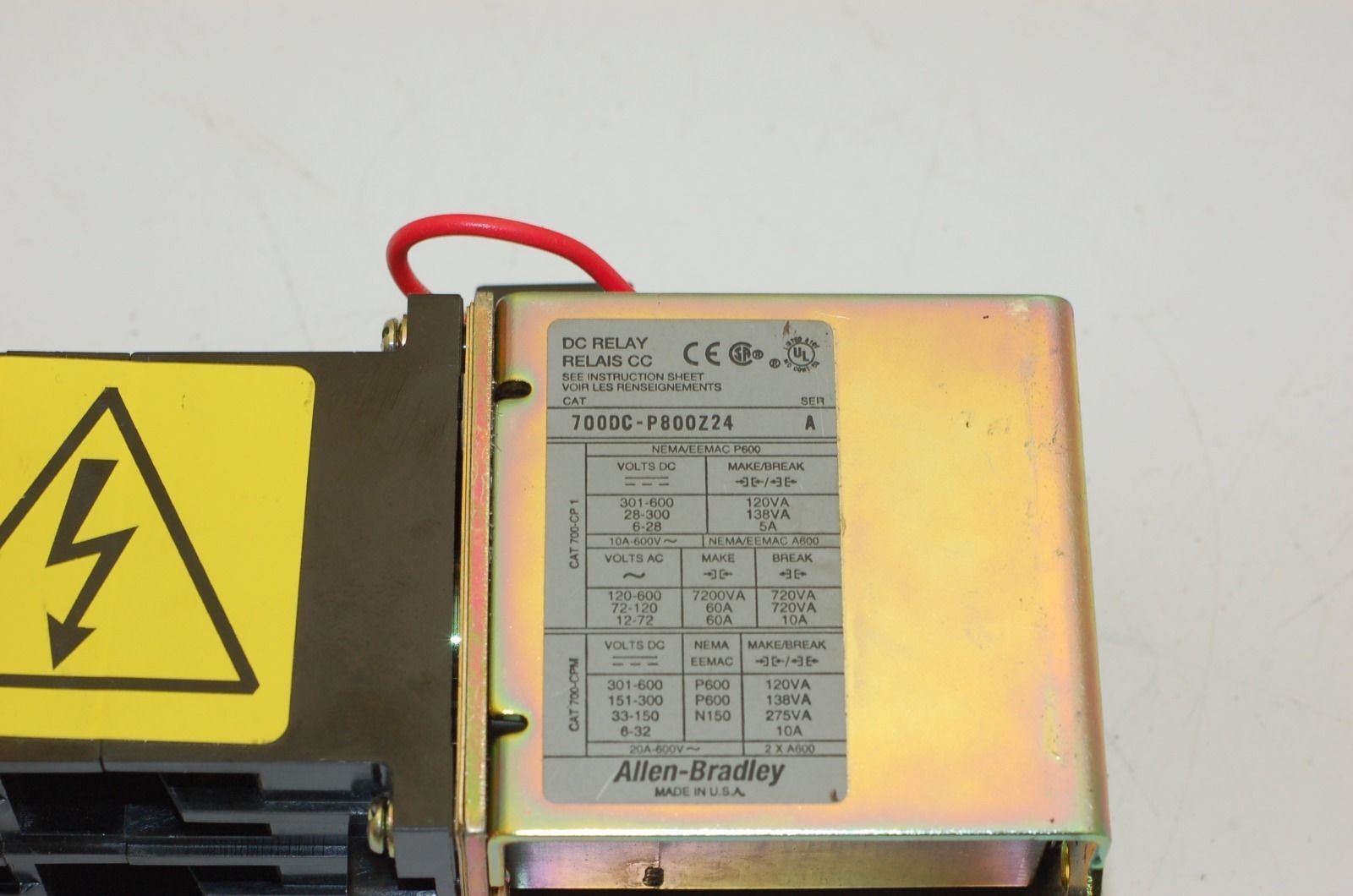 Allen Bradley 700DC-P80024 Industrial Relay, 700-PC40 Relay Deck