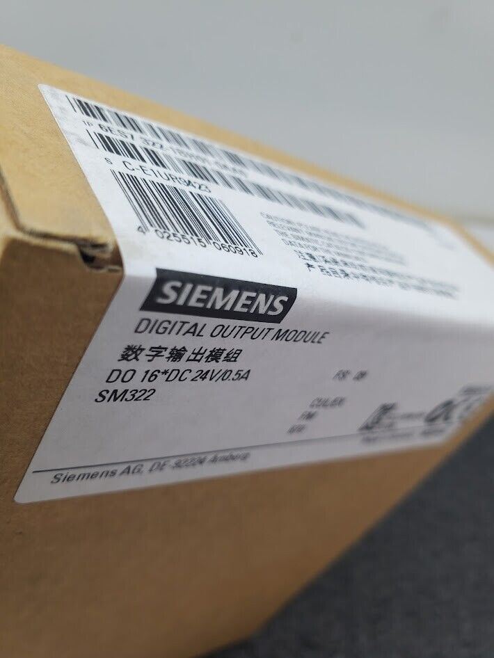 Siemens 6ES7322-1BH01-0AA0 SM322 Digital Output, 16-P, 24VDC/0.5A - NEW