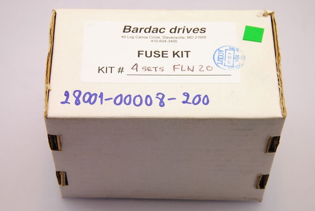 Bardac Drives FLN20 S10H EURO 20A Fuse Kits- Lot of 8 - NEW
