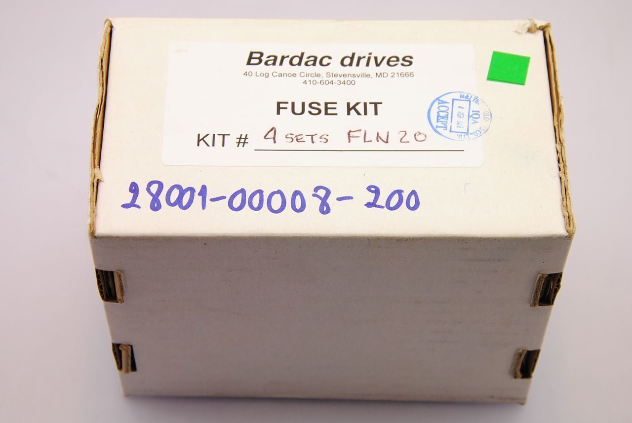 Bardac Drives FLN20 S10H EURO 20A Fuse Kits- Lot of 8 - NEW