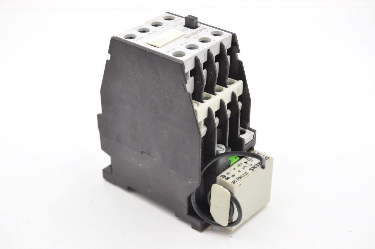 Siemens 3TF4022-0A 24VDC Coil Magnetic Contactor W/ 3TX7402-3R Surge Suppressor