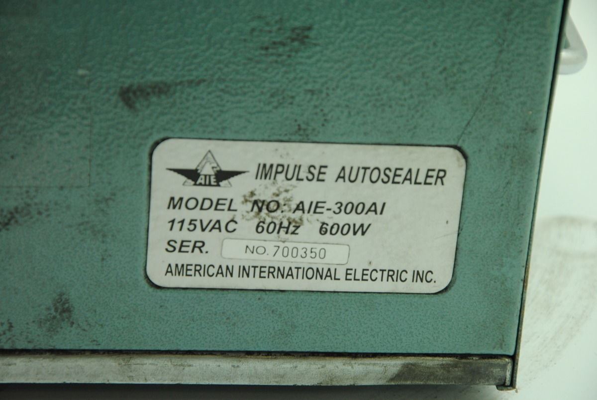 American International Electric AIE-300AI Autosealer - For Parts or Repair