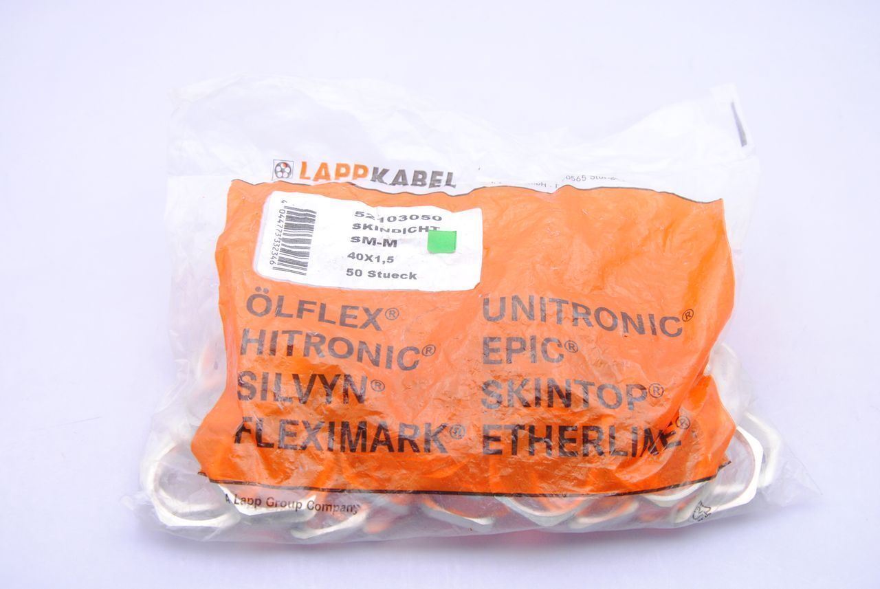 LappKabel 52103050 SKINDICHT® SM-M Lock Nuts 40x1,5 -Lot of 120- NEW
