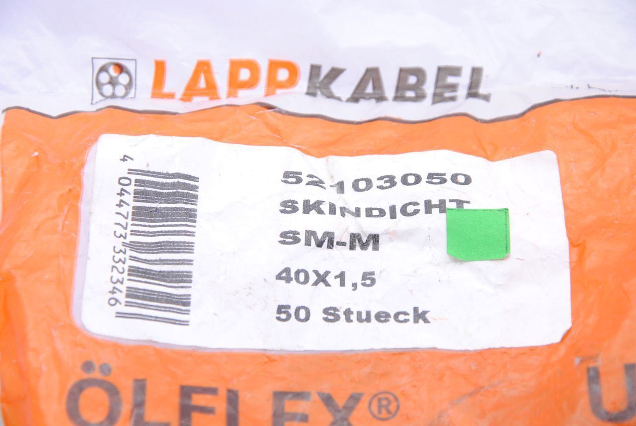 LappKabel 52103050 SKINDICHT® SM-M Lock Nuts 40x1,5 -Lot of 120- NEW