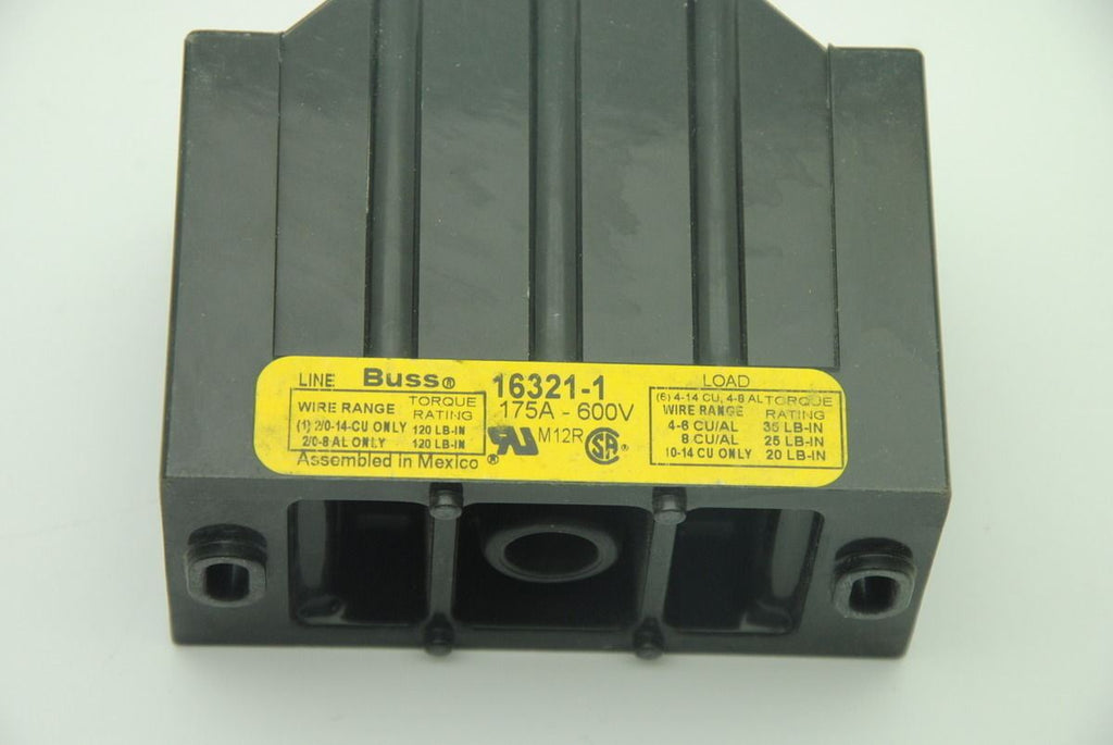 Bussman 16321-1 Terminal Block, 1-Position, 14-4 AWG - Lot of 2
