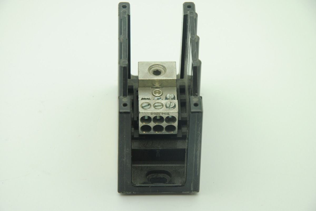 Bussman 16321-1 Terminal Block, 1-Position, 14-4 AWG - Lot of 2