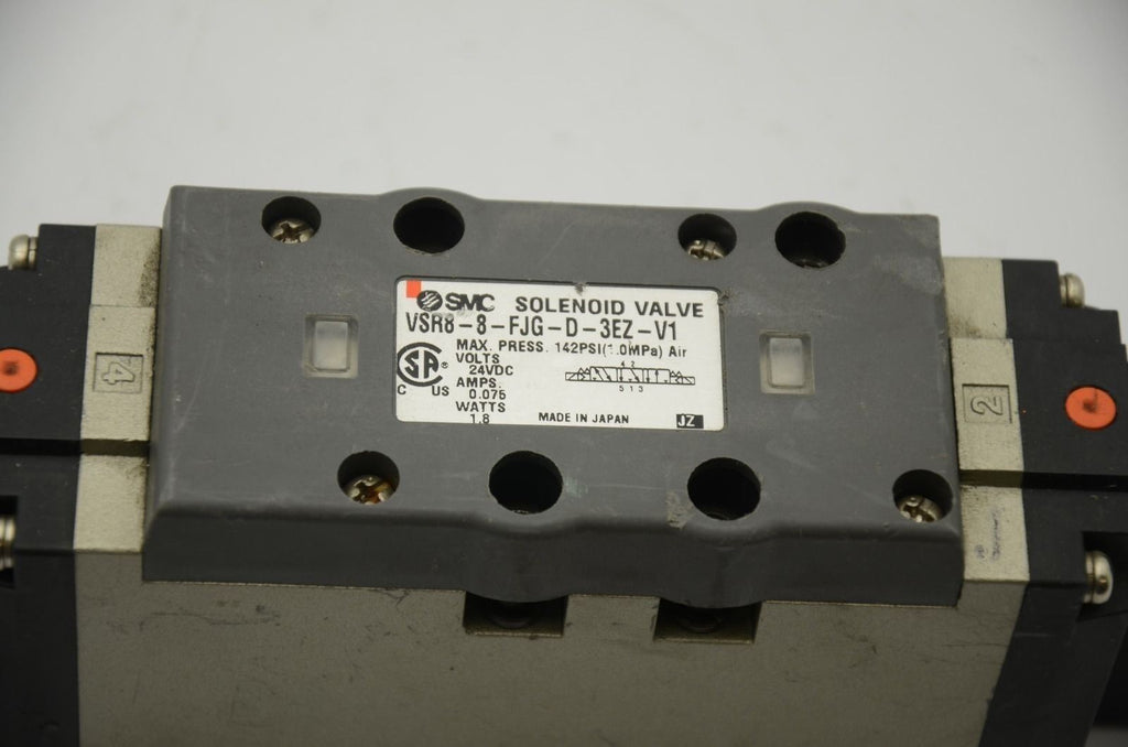 SMC VSR8-8-FJG-D-3EZ-V1 Pneumatic Solenoid Valve, 142PSI, 24VDC