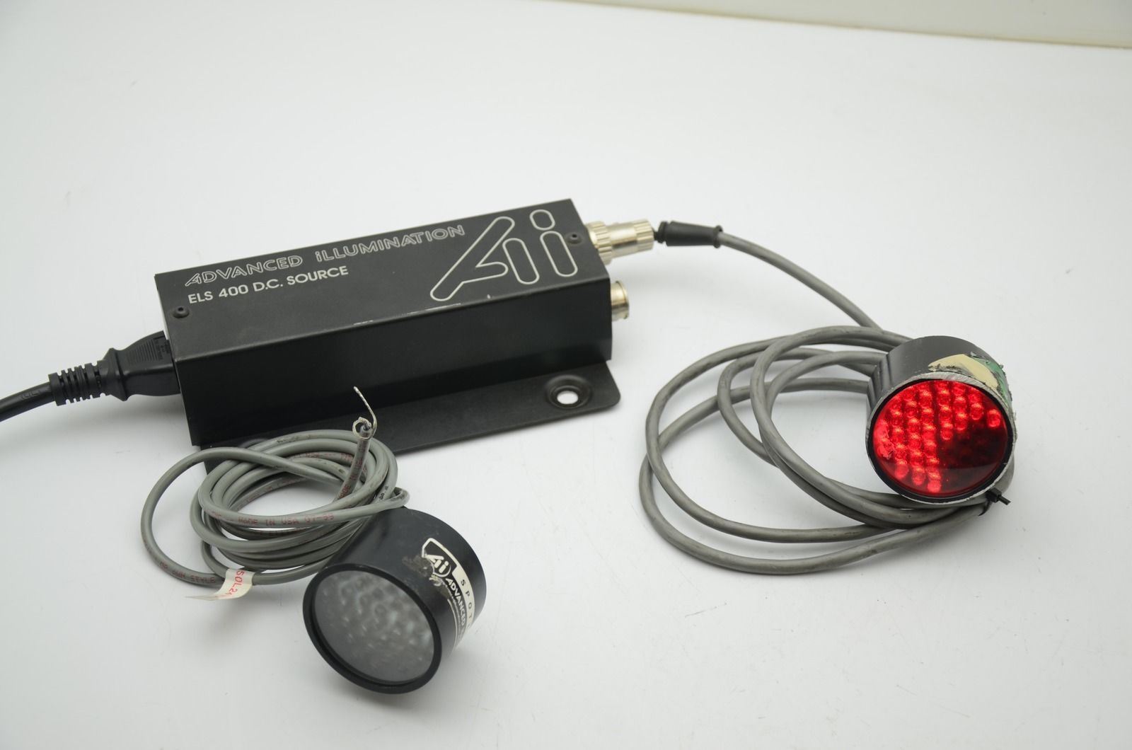 Advanced Illumination AI ELS-400 DC Light Source w/ 2" Red LED Lamps (2) tested