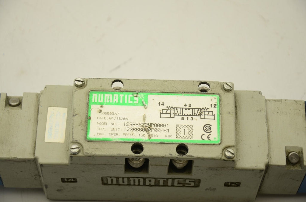 Numatics I123BB6Z2MP00061 Pneumatics Solenoid Valve, 150PSIG, 24VDC
